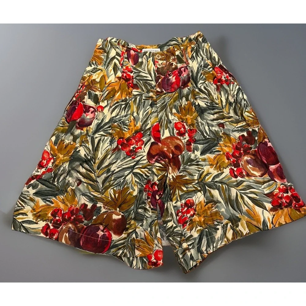 Vintage 1980s Banana Republic Safari & Travel Co. Tropical Pleated Shorts Sz 12